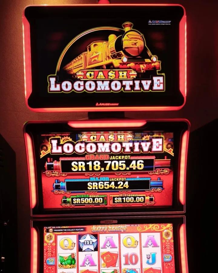 The Cash Locomotive machine on the Victoria Casino floor