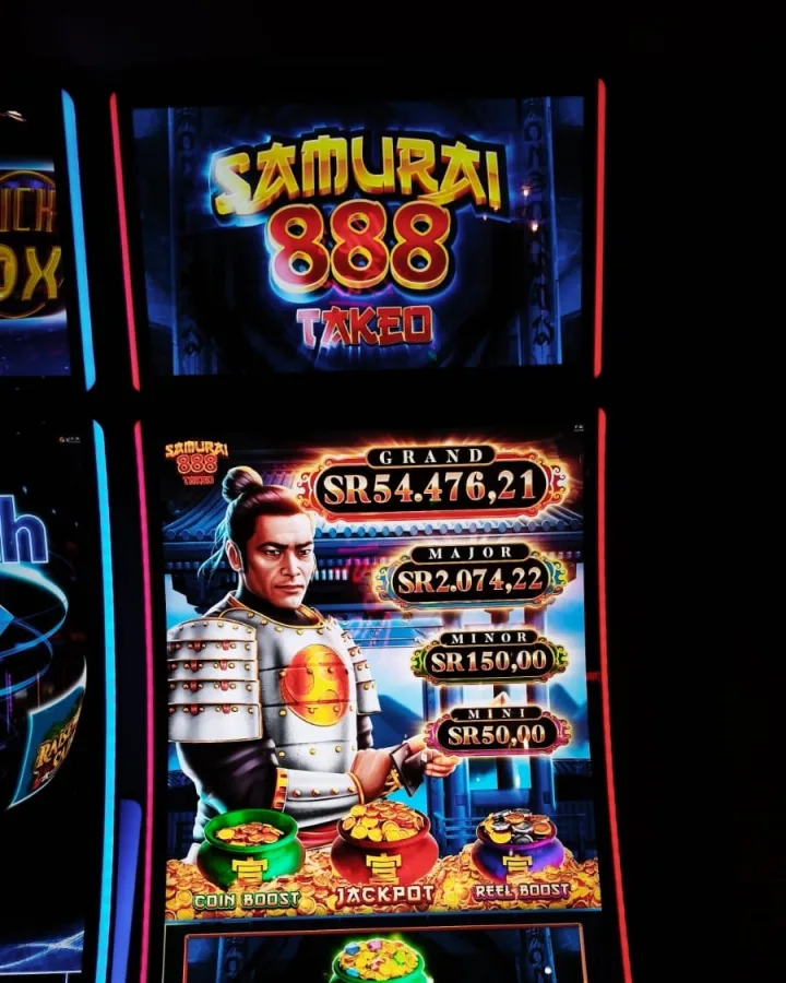 The Samurai 888 Takeo machine on the Victoria Casino floor